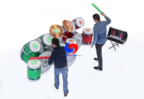  two plays interactive playing games inflatable IPS drum kit for sale