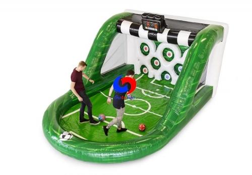 Popular interactive playing 2 players soccer IPS inflatable football games for sale
