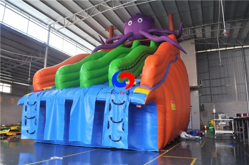 Octopus inflatable pool slide