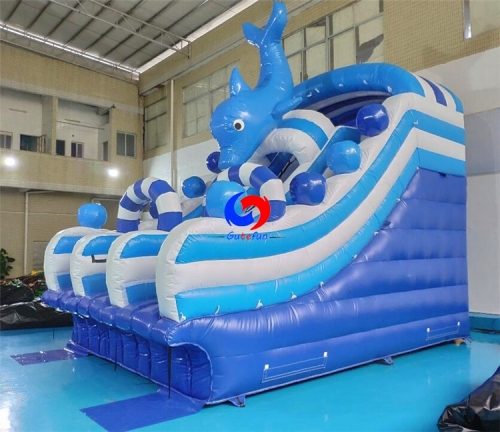 6m *4.5m *5.5m dolphin inflatable pool slide