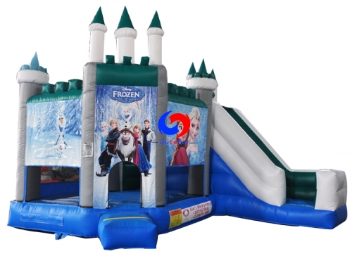 Frozen inflatable bouncer slide combo