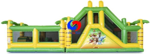 13.5m jungle inflatable obstacle course