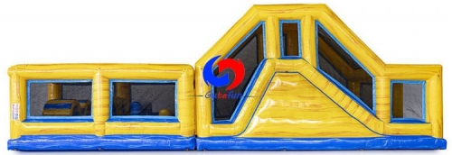 13.5m marble theme modular inflatable obstacle course