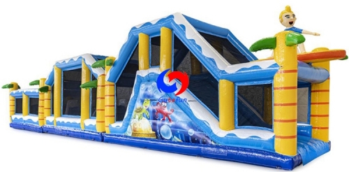 19m surf modular inflatable obstacle course