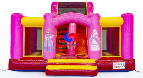 Prin-cess inflatable bouncy castle with slide
