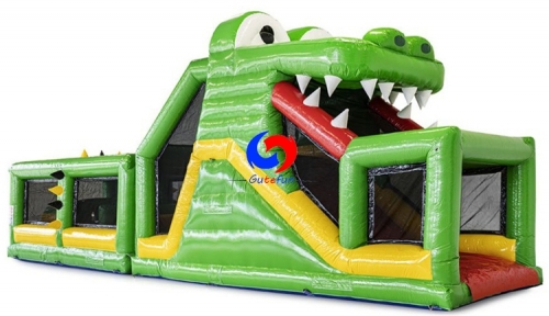 13.5m crocodile inflatable obstacle course