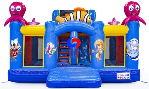Seaworld inflatable bouncy castle with slide