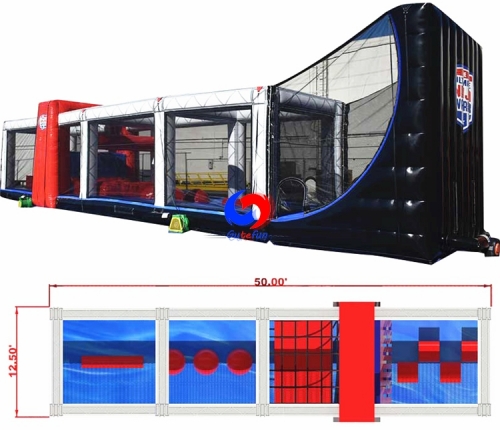 19m Ninja warrior inflatable obstacle course