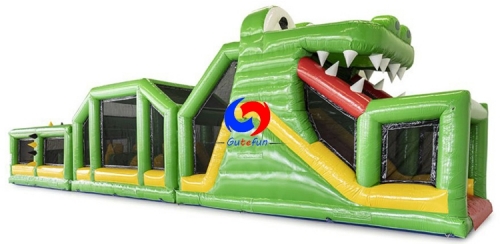 19m crocodile inflatable obstacle course