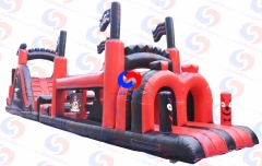most attractive games modular 60feet double lane inflatable Pirate Treasure Ship Obstacle Course for sale