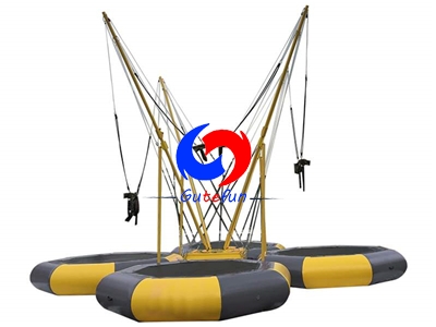 best sale four man 4 players inflatable bungee trampoline for kids and adult