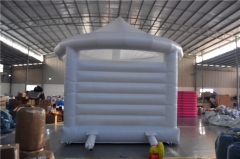 Ready to ship commercial white inflatable bounce house bouncy castle for wedding