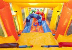 17m large Beach Tropical inflatable obstacle course