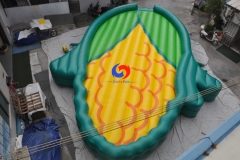 45' x 32'  world largest inflatable Corn cob bounce pad