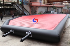custom red barn huge PVC Inflatable cushion soft air inflatable mattress, safety bounce pad for kids adults