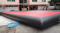 custom red barn huge PVC Inflatable cushion soft air inflatable mattress, safety bounce pad for kids adults