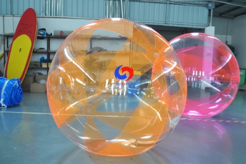 clear PVC inflatable rolling beach ball, waterproof human hamster water walking ball for sale