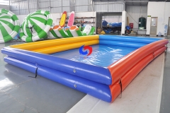 8m L* 6m W*0.55m Double layer rectangular PVC large inflatable swimming pool