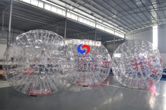 Cheap human hamster bowling 2.5m large transparent PVC inflatable zorb ball for sale 