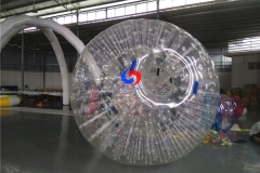 3m human inside hamster rollowing ball clear TPU inflatable zorb ball with belts on sale