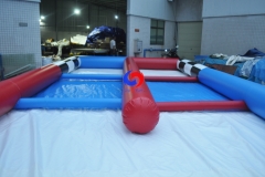 Double lane inflatable zorb ball collision race track WITH human hamster zorb ball for sale