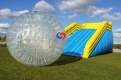 Extremely exciting inflatable zorb ball with launch ramp