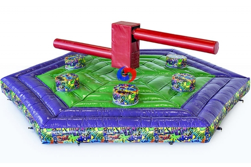 high-quality PVC large inflatable safety crash Sweeper mat mechanical Meltdown Multiplayer Interactive Game