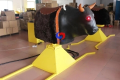 two players PK bucking bull ride twin mechanical bull with one mechanical bull controls for sale