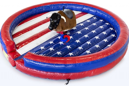 American flag theme mechanical rodeo bull ride,custom inflatable bull riding machine for sale