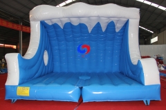 big wave blue inflatable mechanical surfboard ,impressive Big Wave Surf inflatable with surf machine