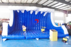 big inflatable wave 2 players double surfboard simulator games, twin surfboard ride machine for sale