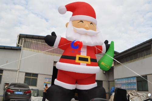 Merry Christmas decoration 33feet 10m high inflatable santa claus model for sale