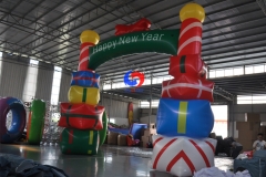 outdoor giant christmas tree gift inflatable entrance arch for decoration