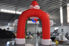 outdoor christmas inflatable santa claus entrance arch, decorative christmas arches