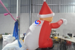3m 10ft climbing inflatable santa claus with bag