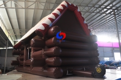 winter-themed beautiful inflatable apres ski hut,christmas wood hut