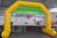 Outdoor water park custom 5m AIRTIGHT start/finish line inflatable entrance arch for sale