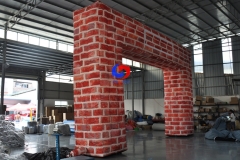 OEM custom brick wall air inflatable finish line arch, inflatable entrance arch door for sale