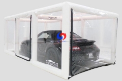 white transparent deluxe indoor tall inflatable car Showcase for Car model Show Quality Protection