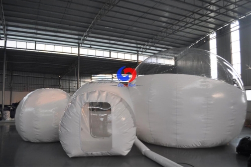 High quality 9m three in one outdoor bubble hotel camping igloo inflatable clear bubble tent for sale