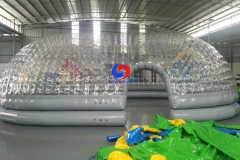 Large outdoor customized event white PVC igloo inflatable clear bubble lodge tent for sale