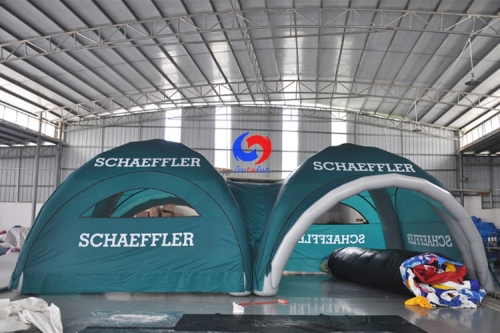 Customized big outdoor mobile spider inflatable party tent,2 in 1 inflatable camping tents for sales