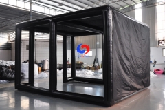 Customized 3D inflatable screen golf simulator,inflatable golf simulator tent for home&business