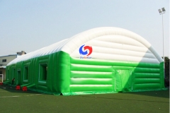 cold weather outdoor big mobile exhibition stadium Top roof double layer inflatable party tent with windows
