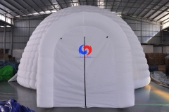 Portable outdoor picnic camping accommodation igloo tent inflatable white dome tent for sale