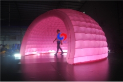 commercial advertising exhibition tent LED inflatable igloo marquee dome tent for wedding party events