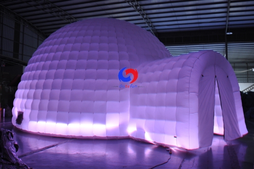 lawn honeycomb inflatable igloo air dome tent white inflatable outdoor party event dome tent with led light