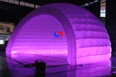 custom mobile night club lightweight oxford cloth led light inflatable igloo party dome tent for sale