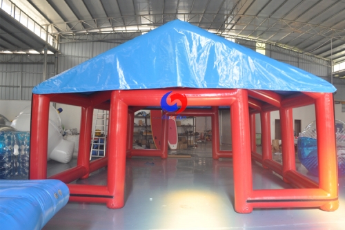 Custom Logo outdoor party sports sponsor fast set Airtight tunnel tent inflatable shelter cover tent for sale
