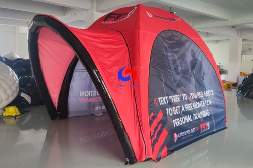 100% customized big outdoor camping shelter rain proof advertising inflatable promo spider dome tent for sales